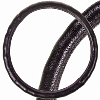 Оплетка SKYWAY Real-4 M (370-390мм) Черная кожа натуральная